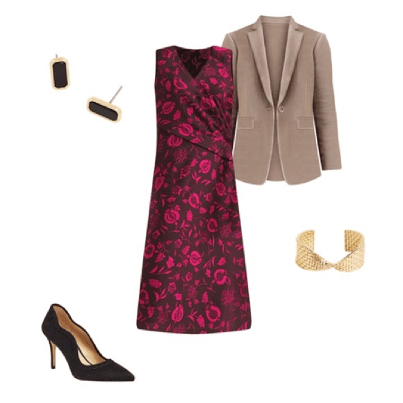 🎉HOST PICK🎉Ann Taylor Shadowed Violet Midi Dress - Picture 4 of 4